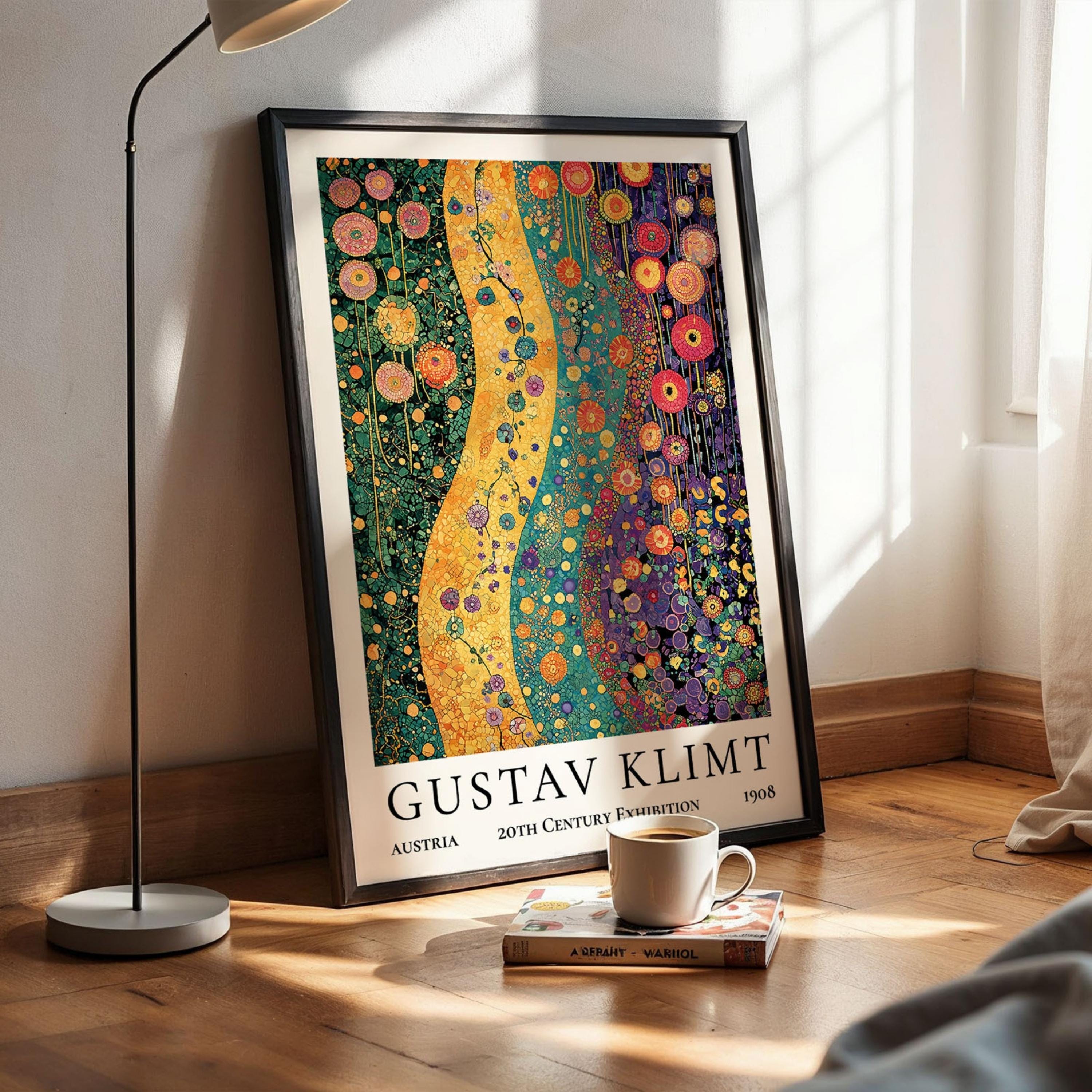 Gustav Klimt Tree of Life Poster Decorative Floral Wall Art Gold ...