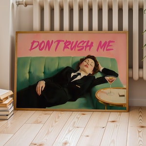 Dont Rush Me Poster Retro Glam Print Funny Feminine Wall Art Vintage Woman Quote Poster Bold Pop Art Decor for Living Room Decor