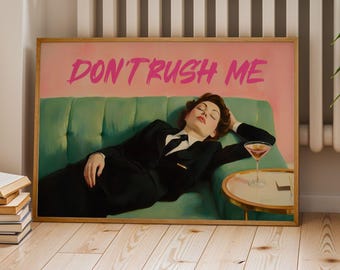 Dont Rush Me Poster Retro Glam Print Lustig feminine Wandkunst Vintage Frau Zitat Poster Pop Art Dekor für Wohnzimmer Dekor