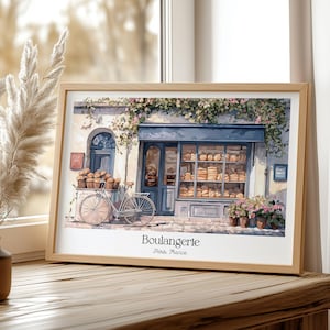 Horizontal Bakery Wall Art Poster Boulangerie French Poster Paris Kitchen Decor Bread Shop Print Vintage Café Paris Love Gift Poster Prints