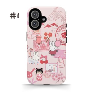 Miffy Phone Case Aesthetic Gift for Her Phone Cover for iPhone 16 Pro Max, 15 Plus, 14, 13, 12, XS & Samsung S24, S23, A55, Pixel 9 Pro, 8