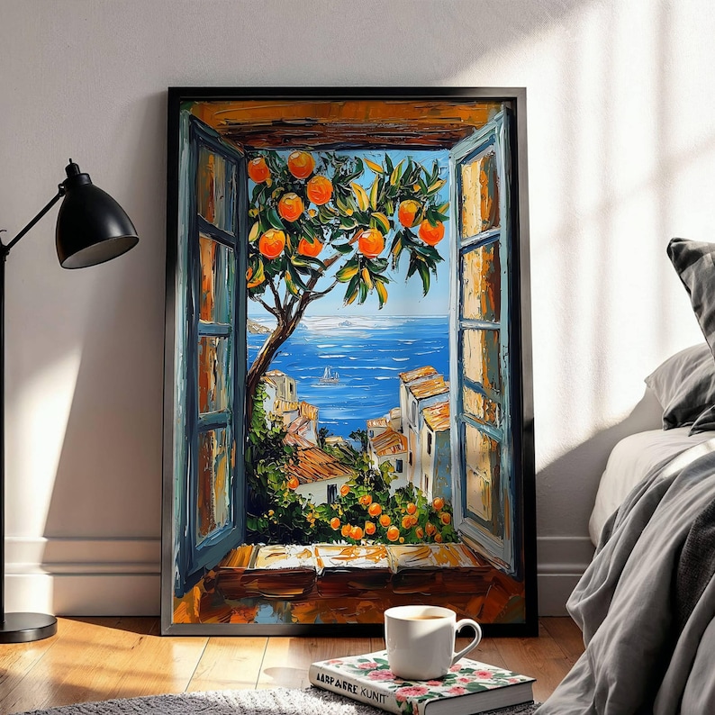 Henri Matisse Open Window Poster Orange Tree Wall Art Mediterranean ...