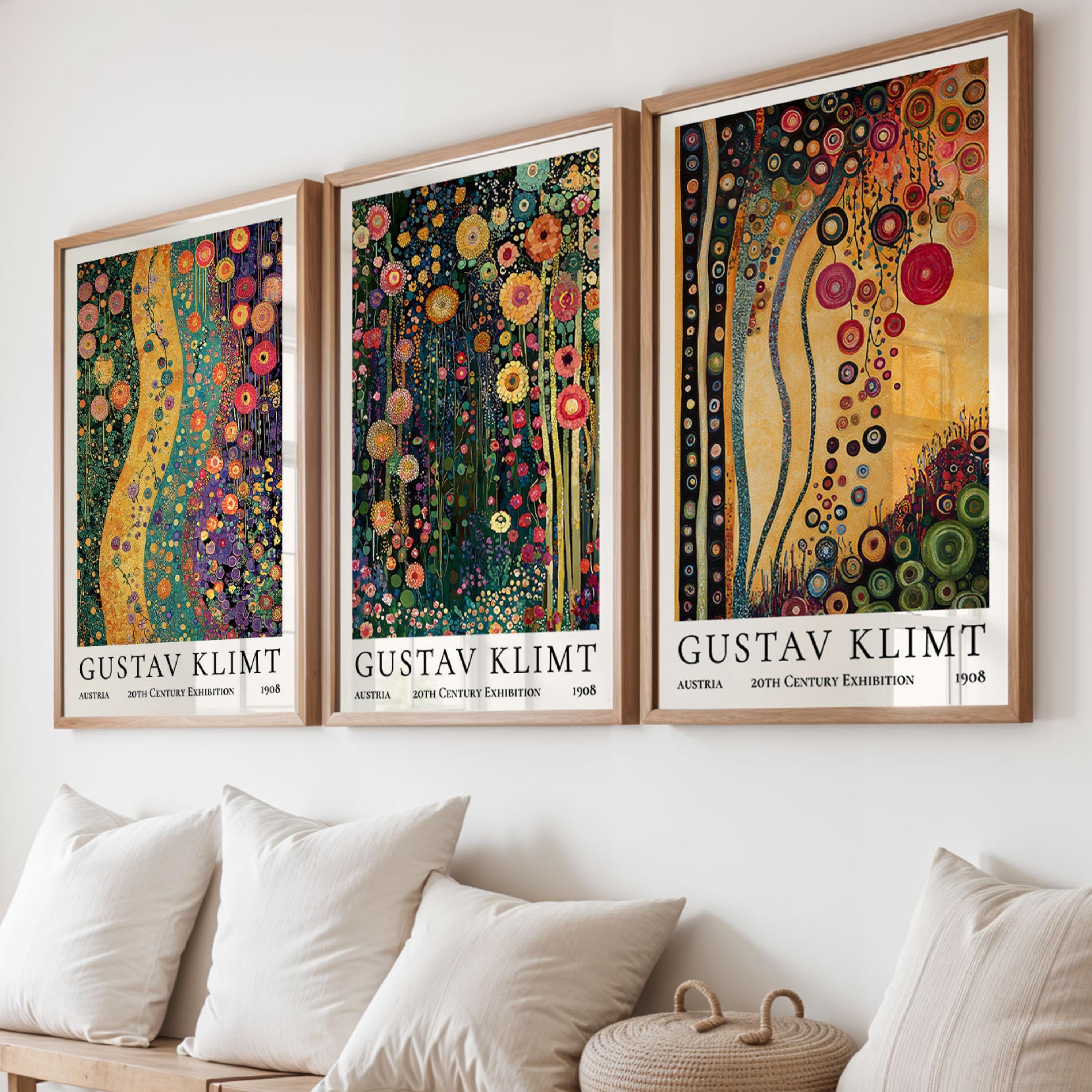 Gustav Klimt Tree of Life Poster Decorative Floral Wall Art Gold ...