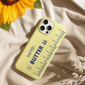 Étui de téléphone au beurre salé, coque de téléphone résistante au beurre, étui de protection pour iPhone 16, 15, 14, 13, 12 et Galaxy S25, S24, S23, cadeau amusant pour un ami