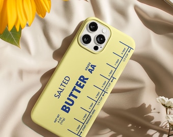 Salted Butter Phone Case, Butter Tough Phone Cover, Protective Case for iPhone 16, 15, 14, 13, 12 & Galaxy S25, S24, S23, Funny Friend Gift