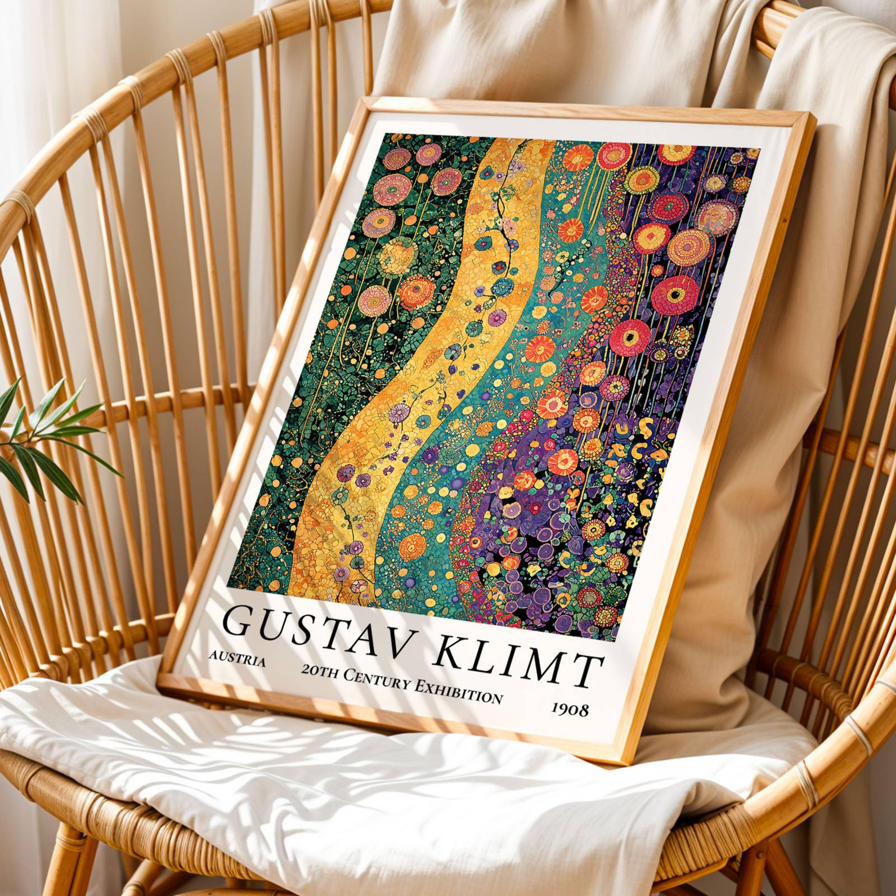 Gustav Klimt Tree of Life Poster Decorative Floral Wall Art Gold ...