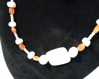 Imperfect!  Carnelian, spinel and Freshwater Pearls