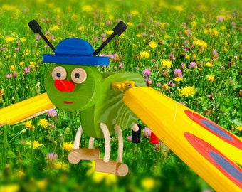 Flying Butterfly Nursery Mobile: Handcrafted Wooden Kinetic Toy