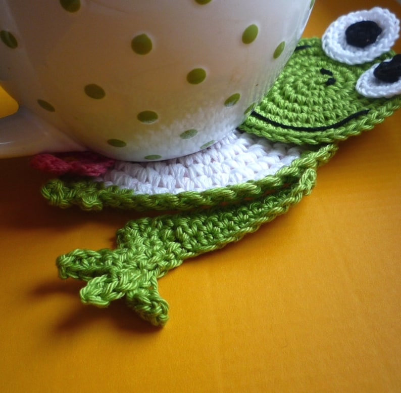 Crochet Frog Pattern Frog Coaster Pattern Frog Crochet - Etsy