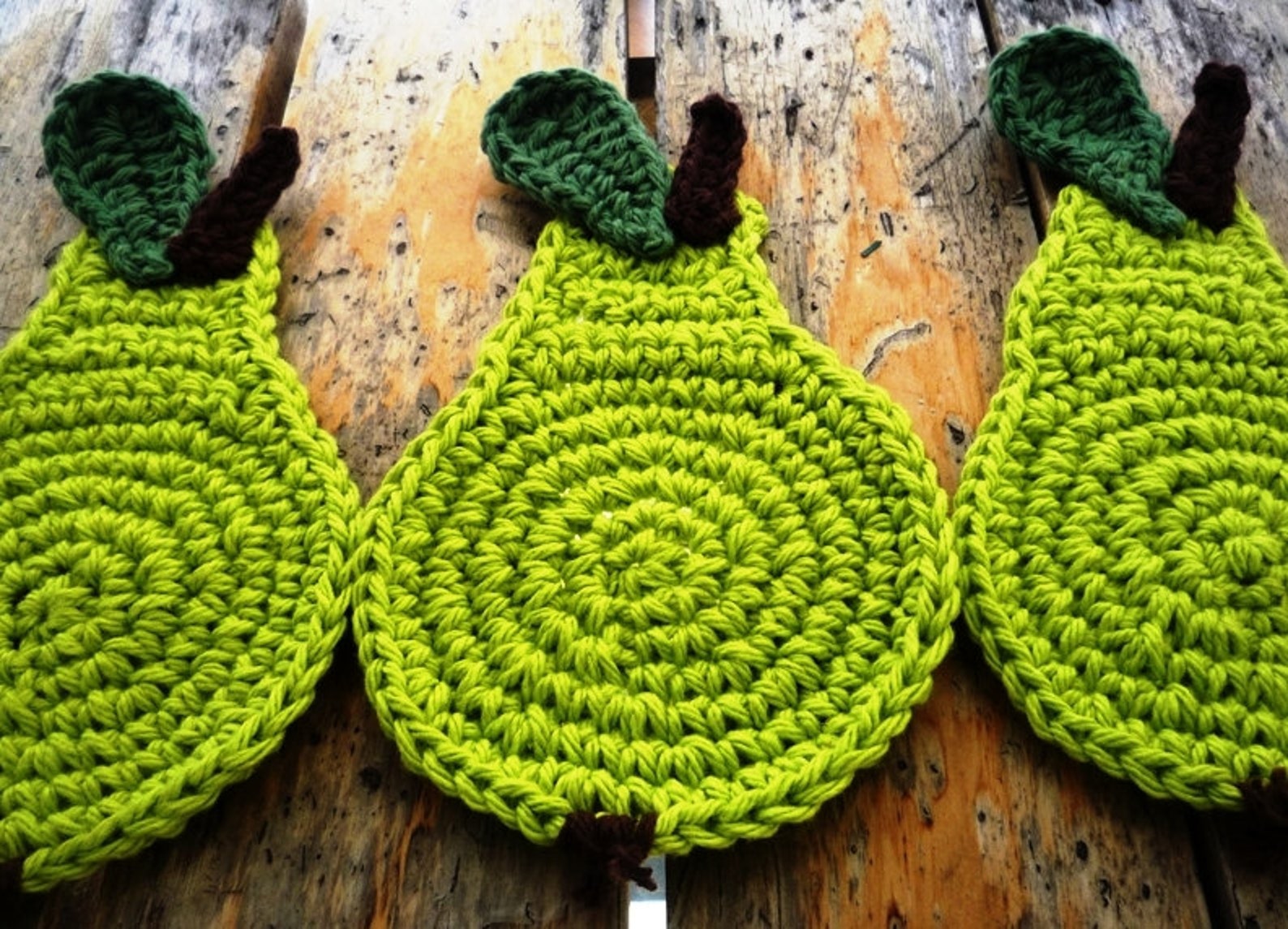 Crochet Pear Coaster Pattern Etsy Australia