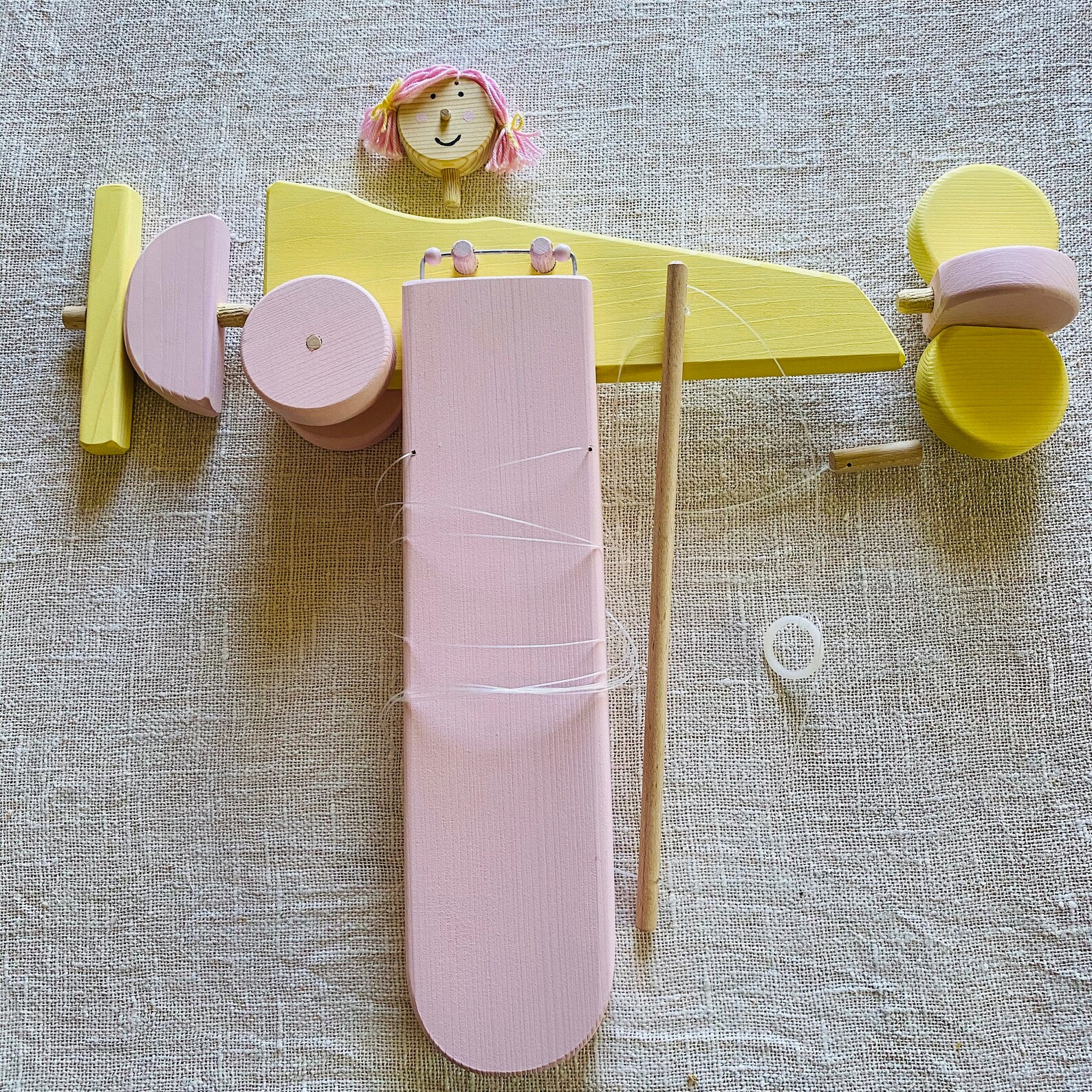 Pink Flying Airplane Nursery Mobile Eco Friendly Wooden Toy | Etsy