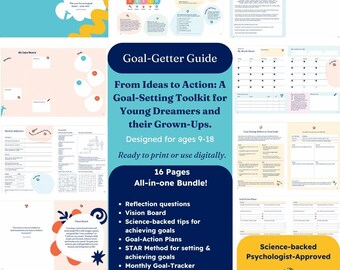 Goal-Getter Guide: SMART Goal Planner & Tracker (Digital Download)