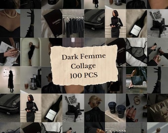 Dark Femme Aesthetic Collage Prints | Gothic Room Decor (Digital Download)