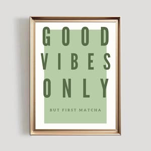 Matcha Print, Iced Matha Latte Lover, Matcha Wall Art, Coffee Bar Decor, Trendy Matcha Poster, Green Tea Art Print Digital Download