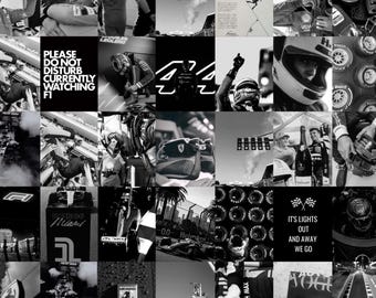 Formula 1 Black & White Photo Collage Kit (Digital Download)