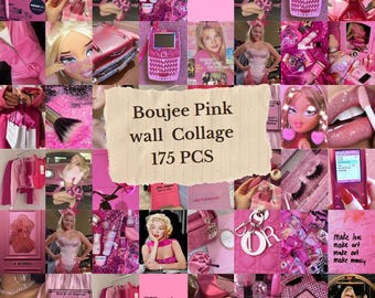 Hot Pink Aesthetic Wall Collage Kit (175 PCS Digital Prints)