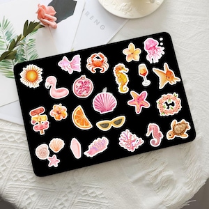 Coconut Girl Sticker Sheet  30 PCS, Summer Beach Day Stickers, Beach Sticker, Summer Sticker,Coastal Girl Stickers, Soft Girl Summer Clipart