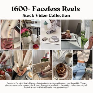 Paquete de más de 1600 Reels sin rostro para creadores de contenido y negocios en línea / Videos virales de marketing digital para Instagram, TikTok (MRR/PLR)
