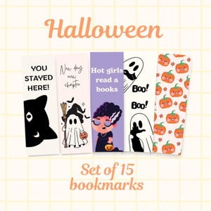 Halloween Bookmarks: Spooky Bookish Reader Printable (digital Download