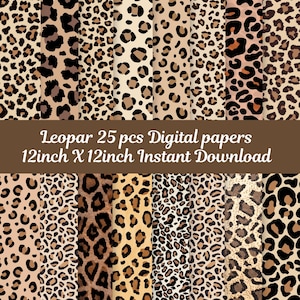 Papier numérique imprimé léopard, modèle sans couture léopard, fichier sans couture guépard, motifs de surface marron mode, papier de créateur de tissu