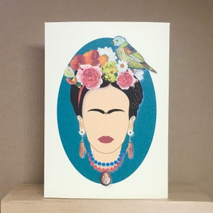 Greeting card inspired by Frida kahlo can frame for wall art artwork by Betty Shek image 3