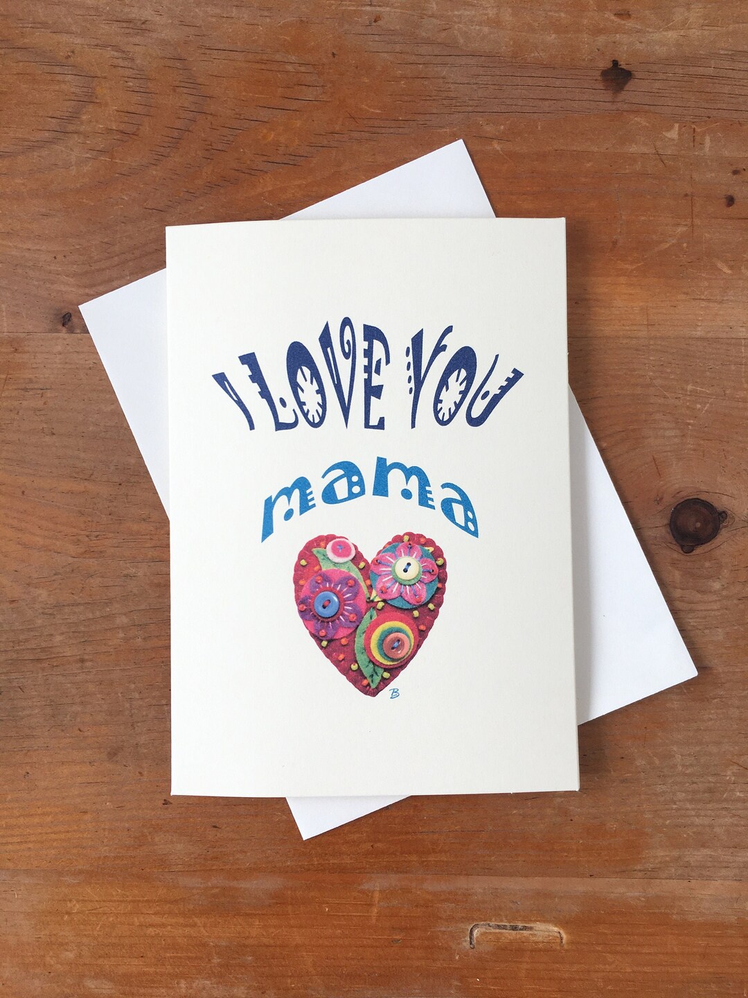 I LOVE YOU MAMA Happy Mother's Day Card Greeting Card for Your Mom Card ...