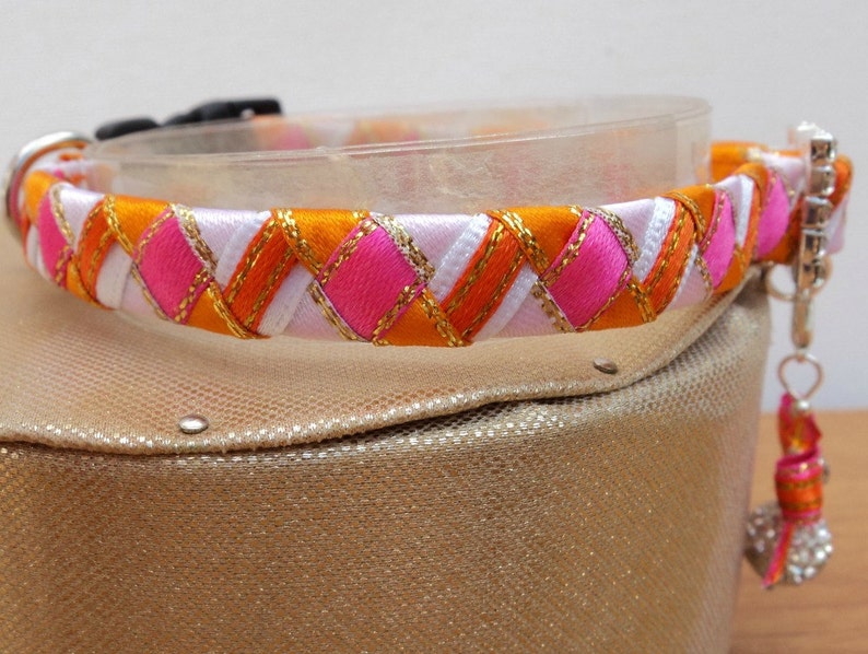 Luxury Cat Collar Breakaway Style in a Braided Ribbon Design image 4
