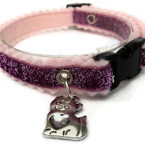 Cat Collar Breakaway ( sparkly pink collar )