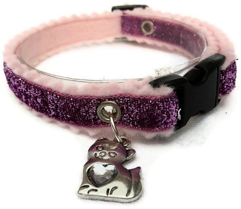 Cat Collar Breakaway Sparkly Pink Collar Etsy