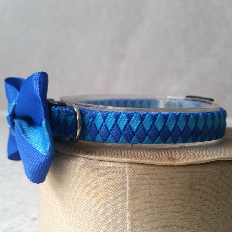 Blue Cat Collar and Bow Tie Set Etsy