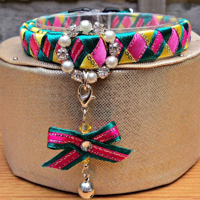 Cat Collar Designer Breakaway Style in Bright Colours image 1