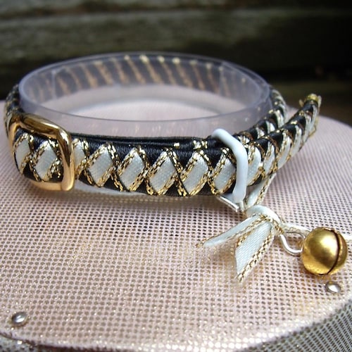 Kitten Collar Breakaway Style in Blue Tones Etsy