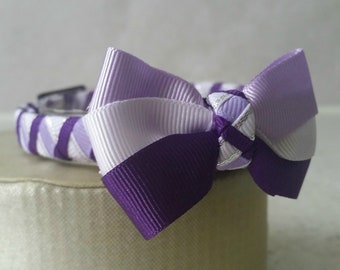 Purple Bow Tie Cat Collar