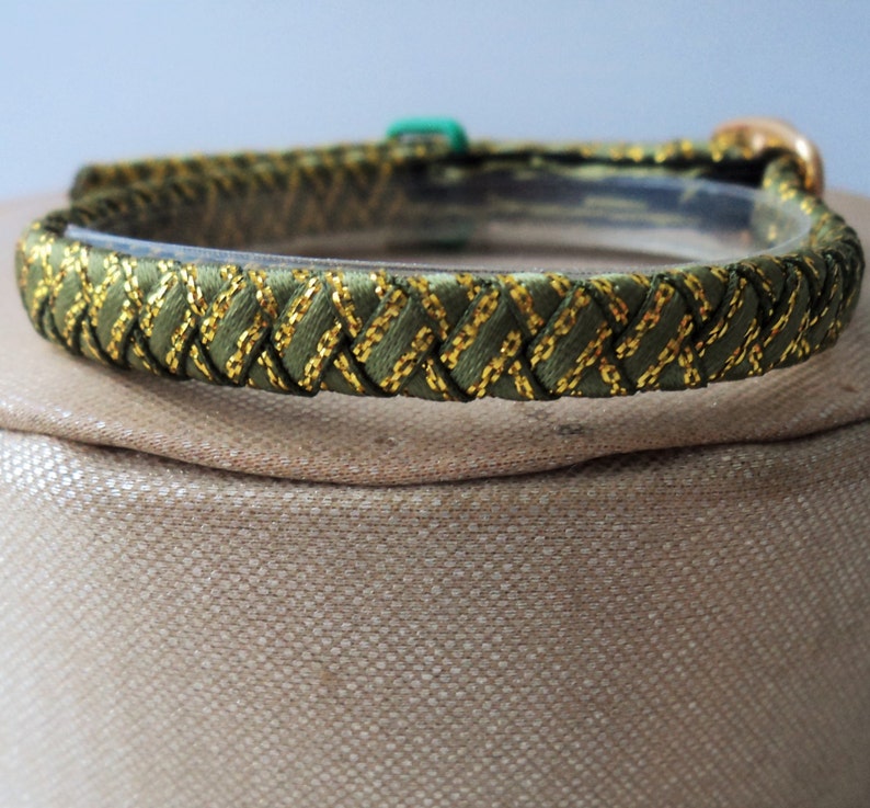 Kitten Collar Green with hints of Gold image 3