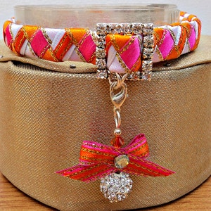 Luxury Cat Collar Breakaway Style in a Braided Ribbon Design image 1