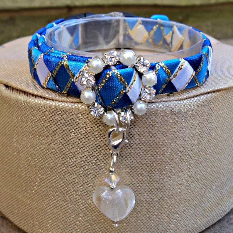 Blue Cat Collar Designer Breakaway Style Etsy