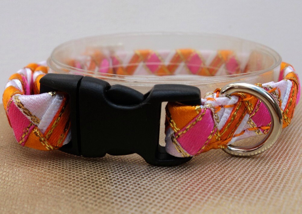 Luxury Cat Collar Breakaway Style in a Braided Ribbon Design Etsy