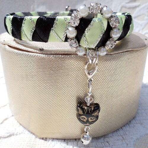 Large Cat Collar 1/2 Wide With Fashionable Shamballa Etsy
