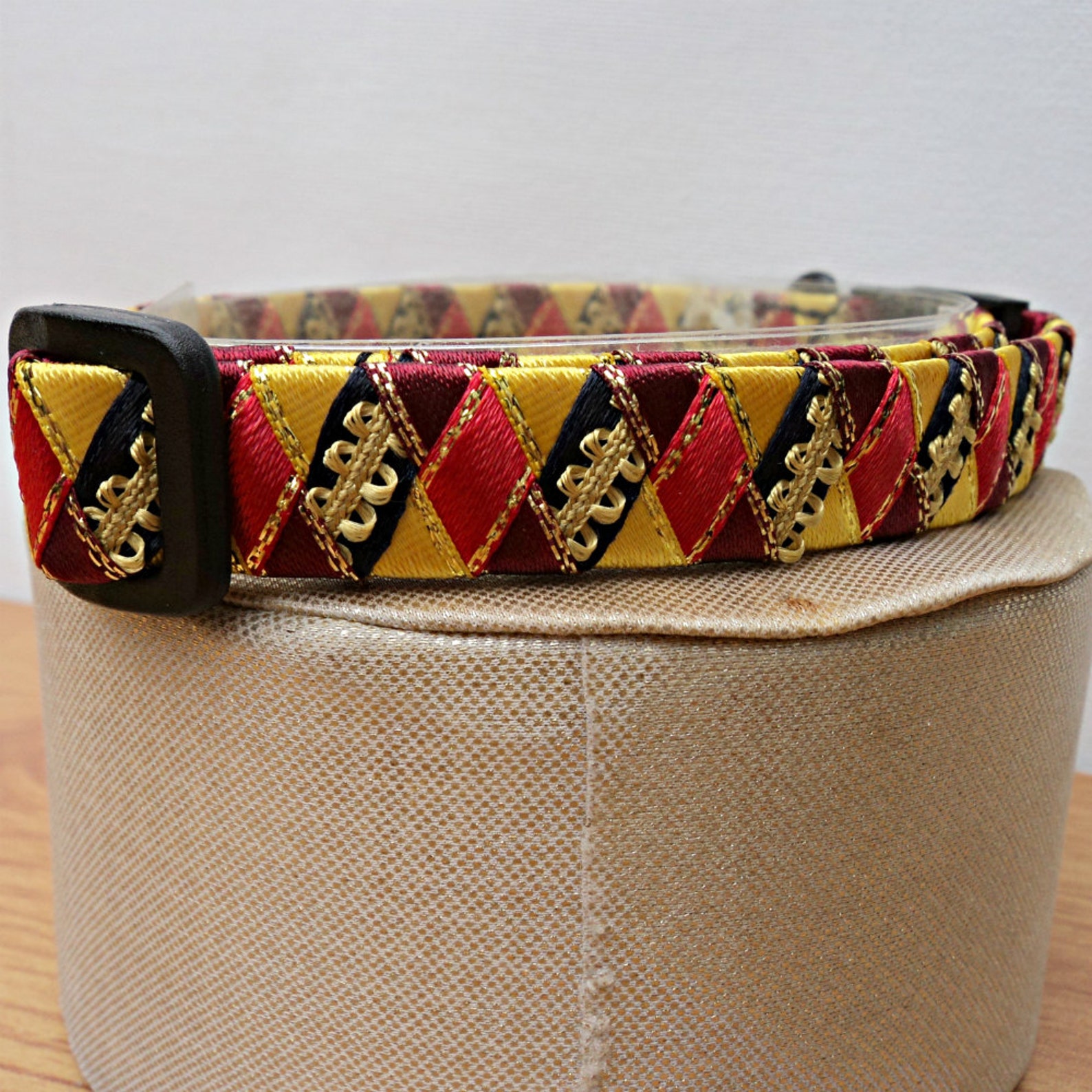 1/2 Wide Breakaway Cat Collar Gold and Red Etsy