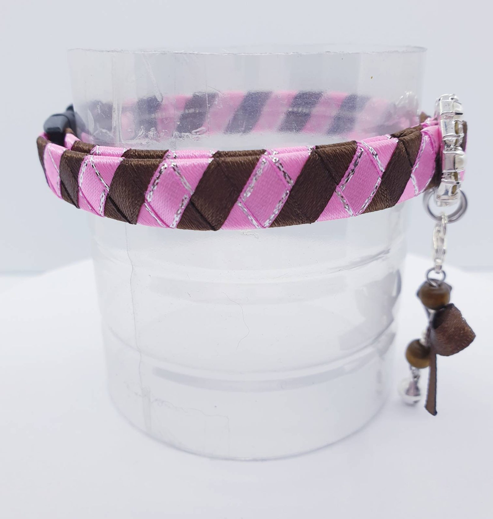 Designer Cat Collar Breakaway Style Hot Pink and Chocolate Etsy