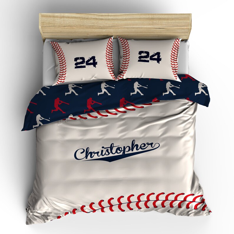 Custom Baseball Stitch Players Comforter Double Side Etsy
