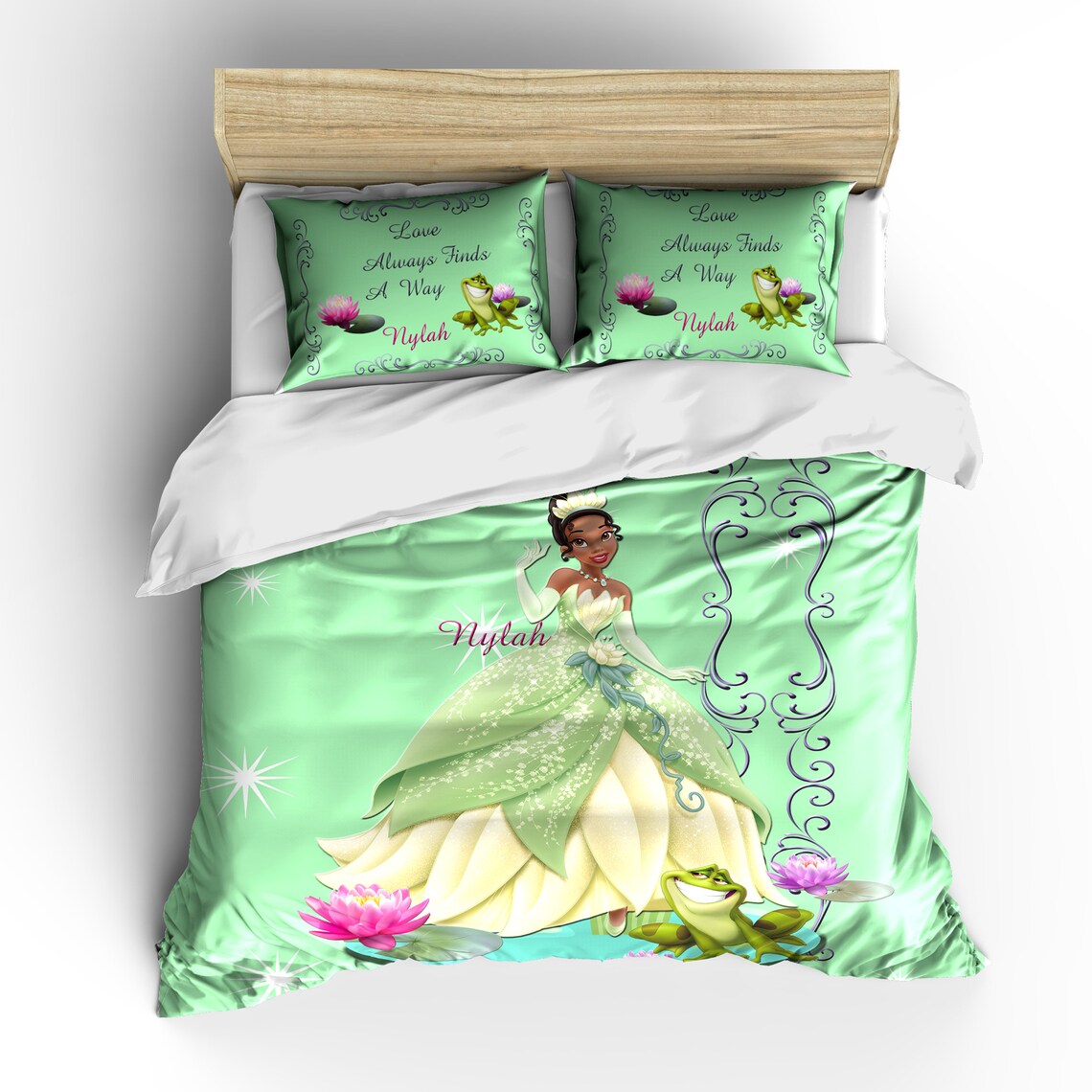 Custom Personalized Princess and Frog Theme Bedding Set Etsy