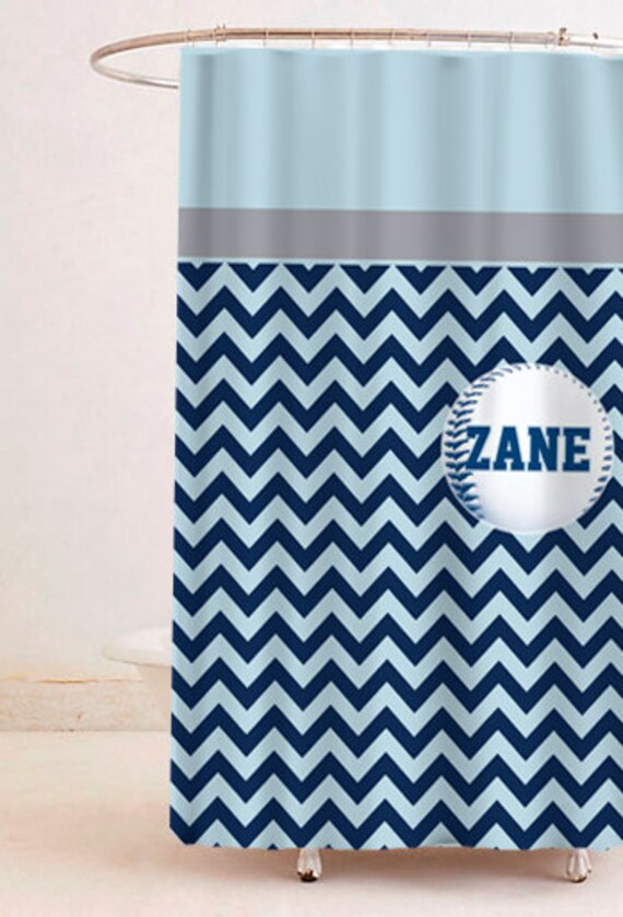 Custom Colors Shower Curtain Topper Sports Chevron Bottom Etsy