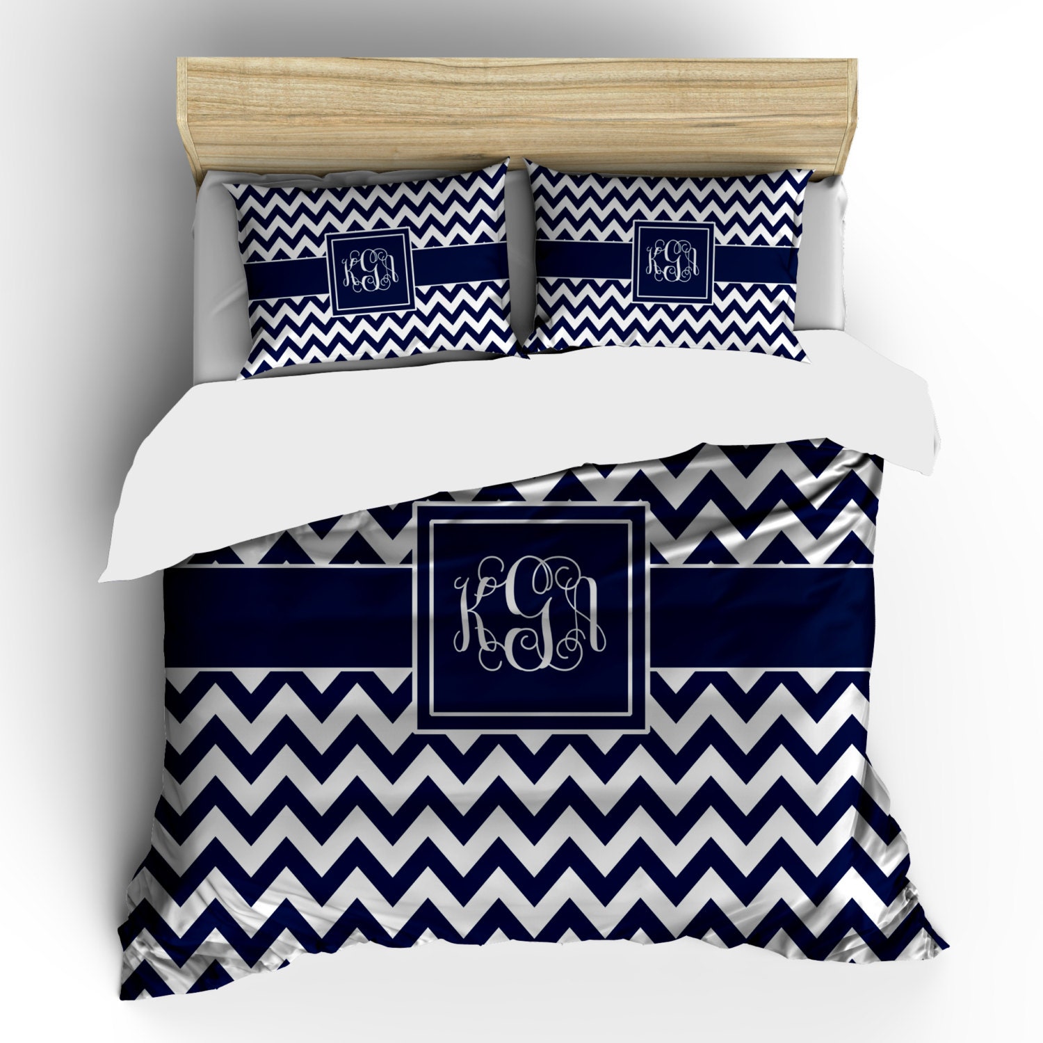 Custom Personalized Chevron Duvet Cover Available Twin Queen Etsy