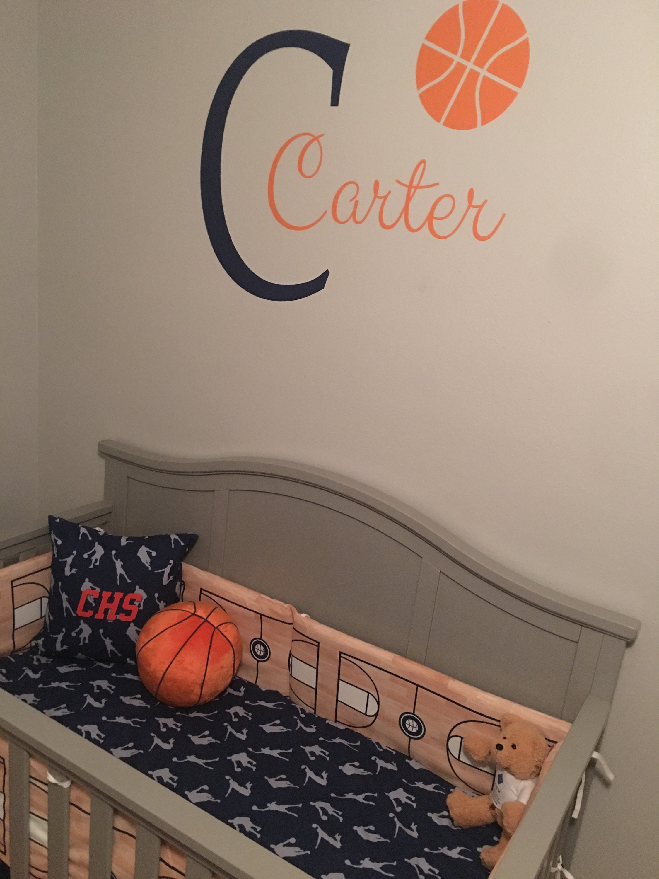Basketball Texture Nursery Baby Bedding Design Your Own Etsy