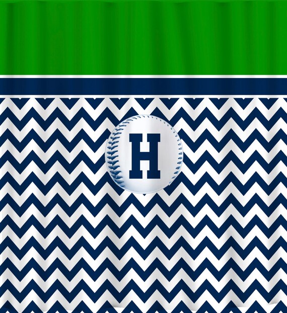 Custom Colors Shower Curtain Topper Sports Chevron Bottom Etsy
