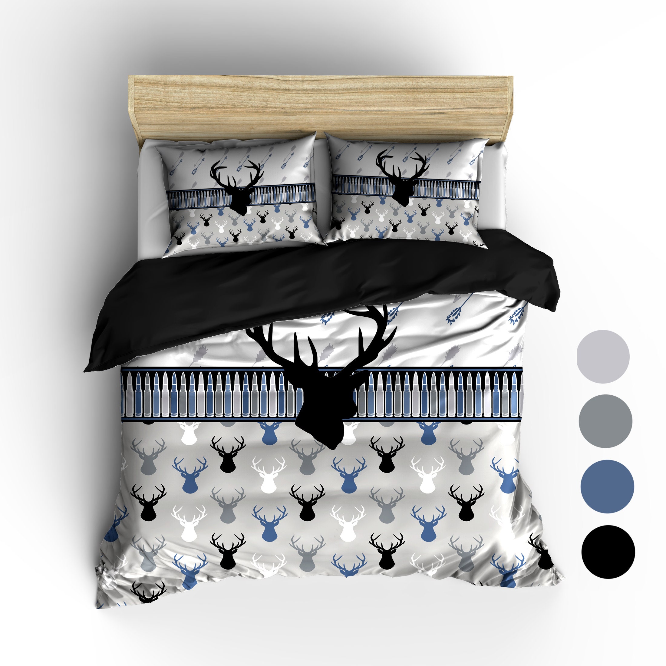 Quatrefoil REVERSIBLE Queen Twin Duvet Cover Set or King Twin xl Personalized Comforter Set Toddler Monogram Comforter Set