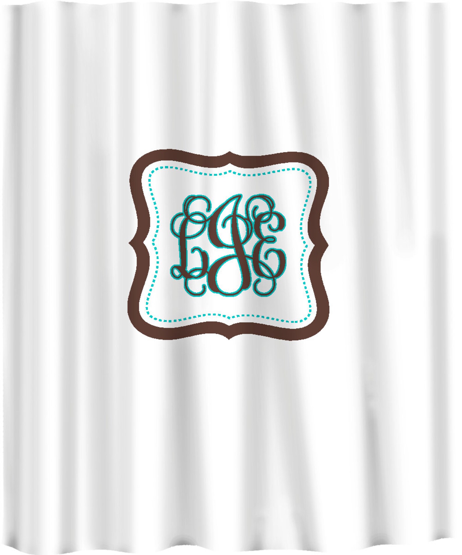 Custom Shower Curtain simplicity With Monogram in Your Colors Etsy