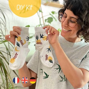 Socken-Druckset - stempele deine eigenen einzigartigen Socken! Anfängerfreundliche Bastelaktivität