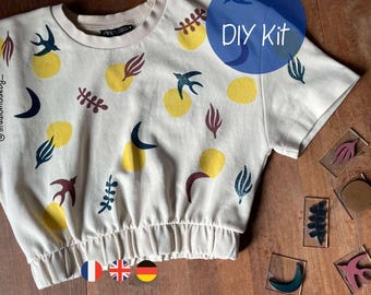 Kit de impresión de ropa: recicla tu ropa con sellos Midnight Dream